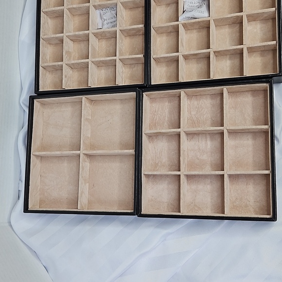 GLENOR CO STACKABLE JEWERLY TRAY  ORGANIZER IN BLACK - Picture 4 of 11